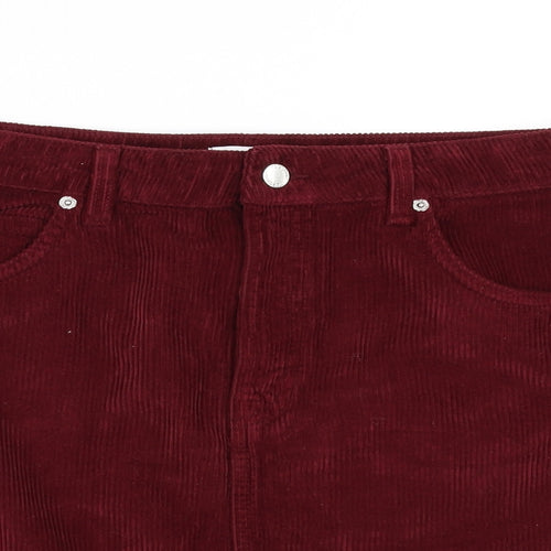 Top shop Womens Purple  Corduroy A-Line Skirt Size 12