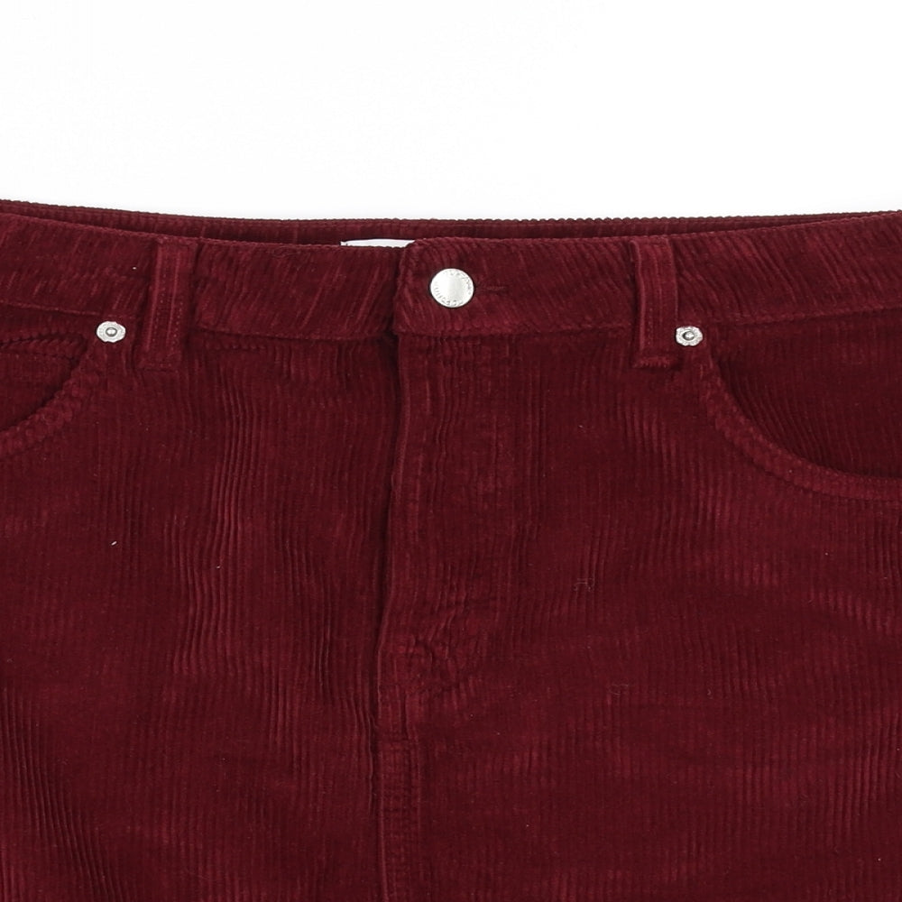 Top shop Womens Purple  Corduroy A-Line Skirt Size 12