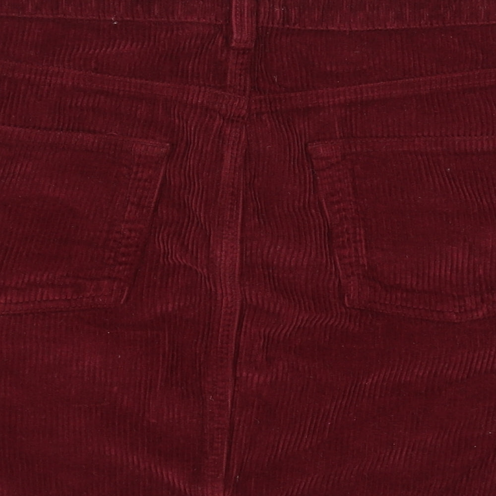 Top shop Womens Purple  Corduroy A-Line Skirt Size 12