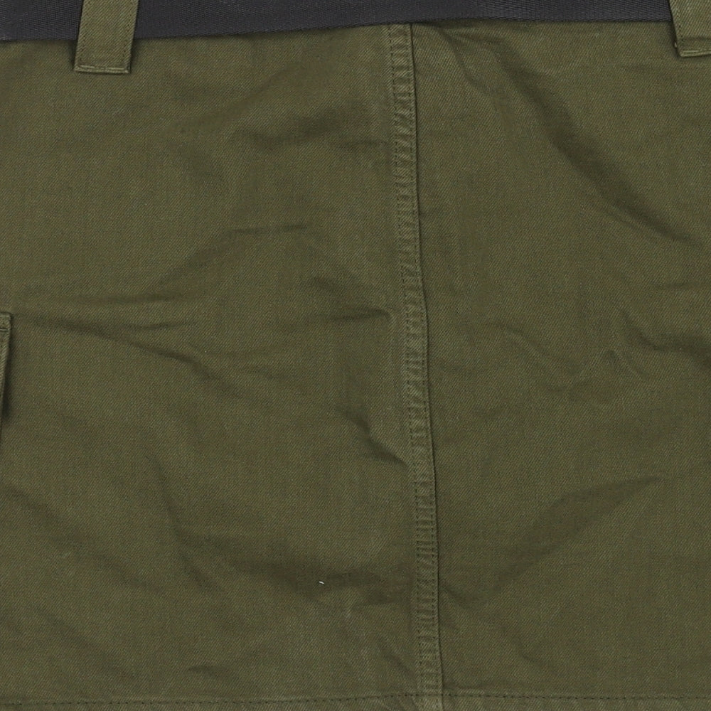 Topshop Womens Green   A-Line Skirt Size 12