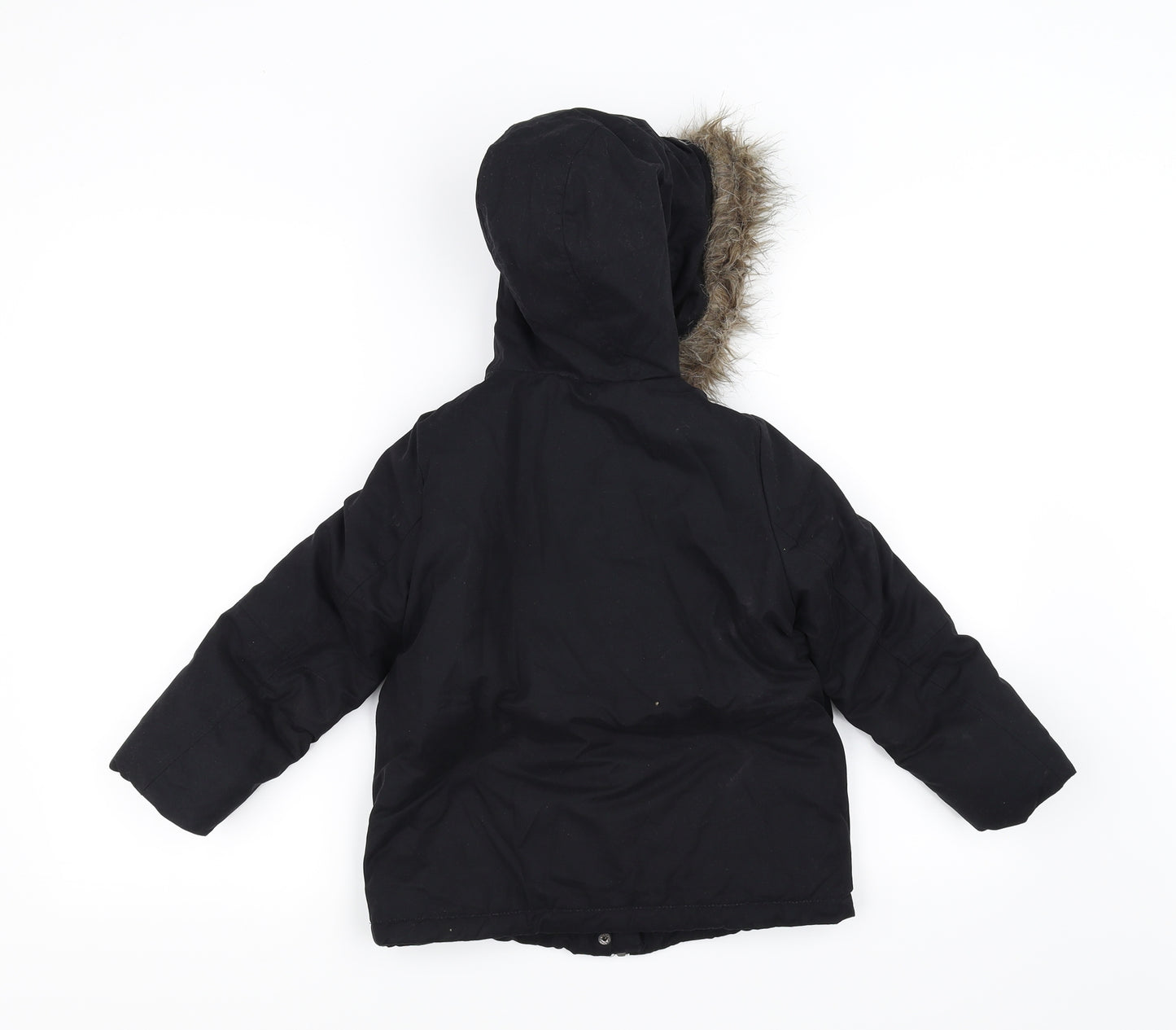 Preworn Boys Black   Jacket Coat Size 5 Years