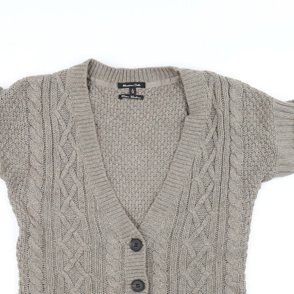 Massamino dutti Womens Brown   Cardigan Jumper Size S