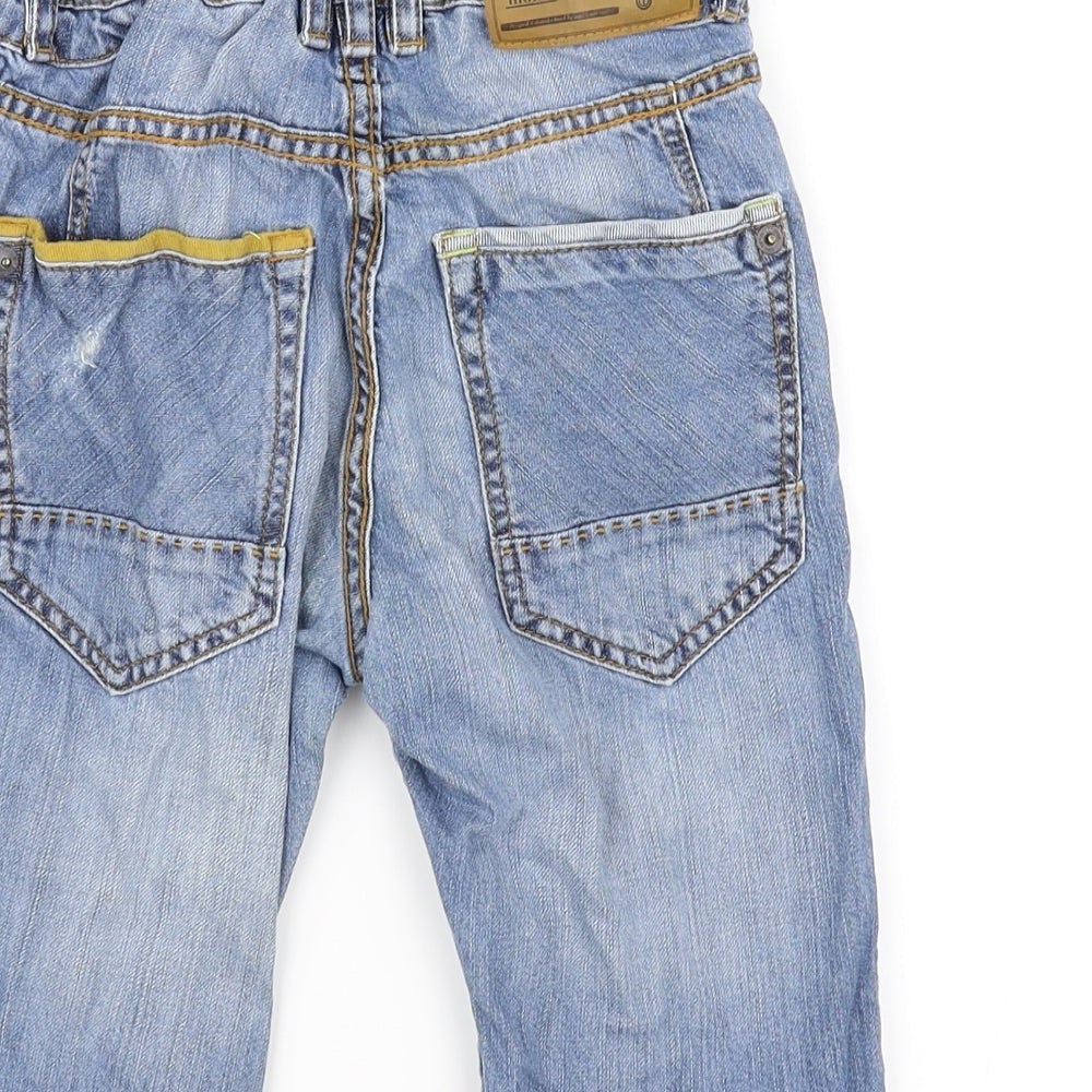 Zara Boys Blue  Denim Cargo Shorts Size 6-7 Years
