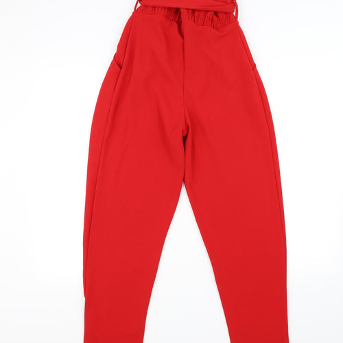 Stylewise Womens Red   Trousers  Size 8 L26 in