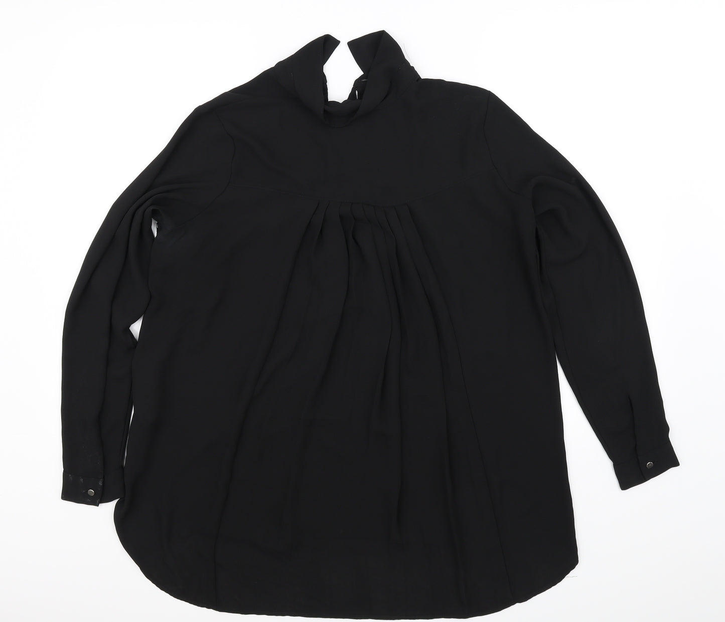 Marks and Spencer Womens Black Floral  Basic Blouse Size 12