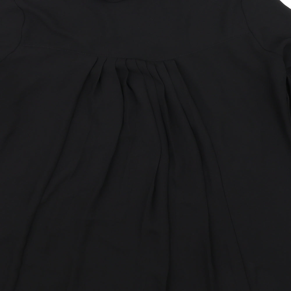 Marks and Spencer Womens Black Floral  Basic Blouse Size 12