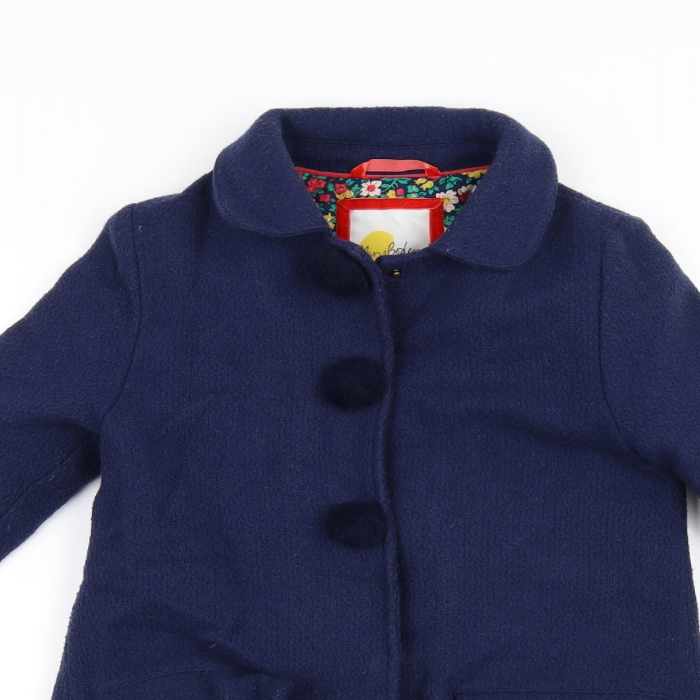Mini Boden Girls Blue   Jacket Coat Size 9-10 Years