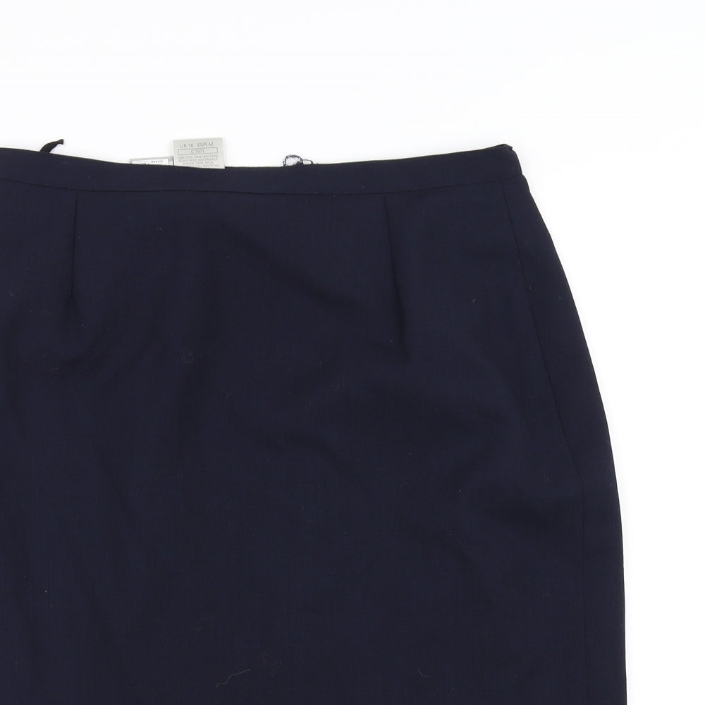 Woolmark Womens Blue   A-Line Skirt Size 16