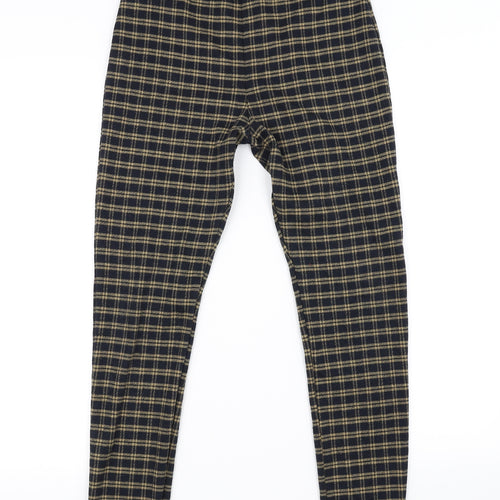 TU Womens Black Check  Trousers  Size 8 L26 in