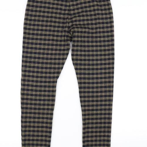 TU Womens Black Check  Trousers  Size 8 L26 in