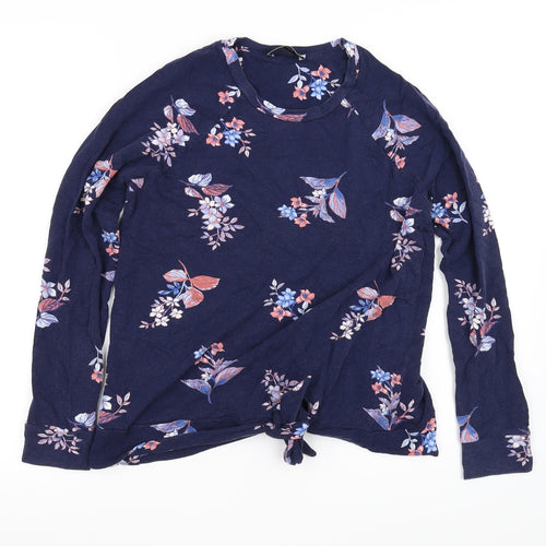 Marks and Spencer Womens Blue Floral  Basic Blouse Size 8