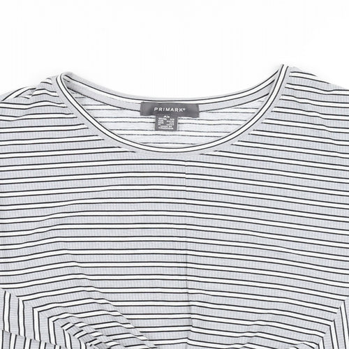 Primark Womens Grey Striped  Basic Blouse Size XS
