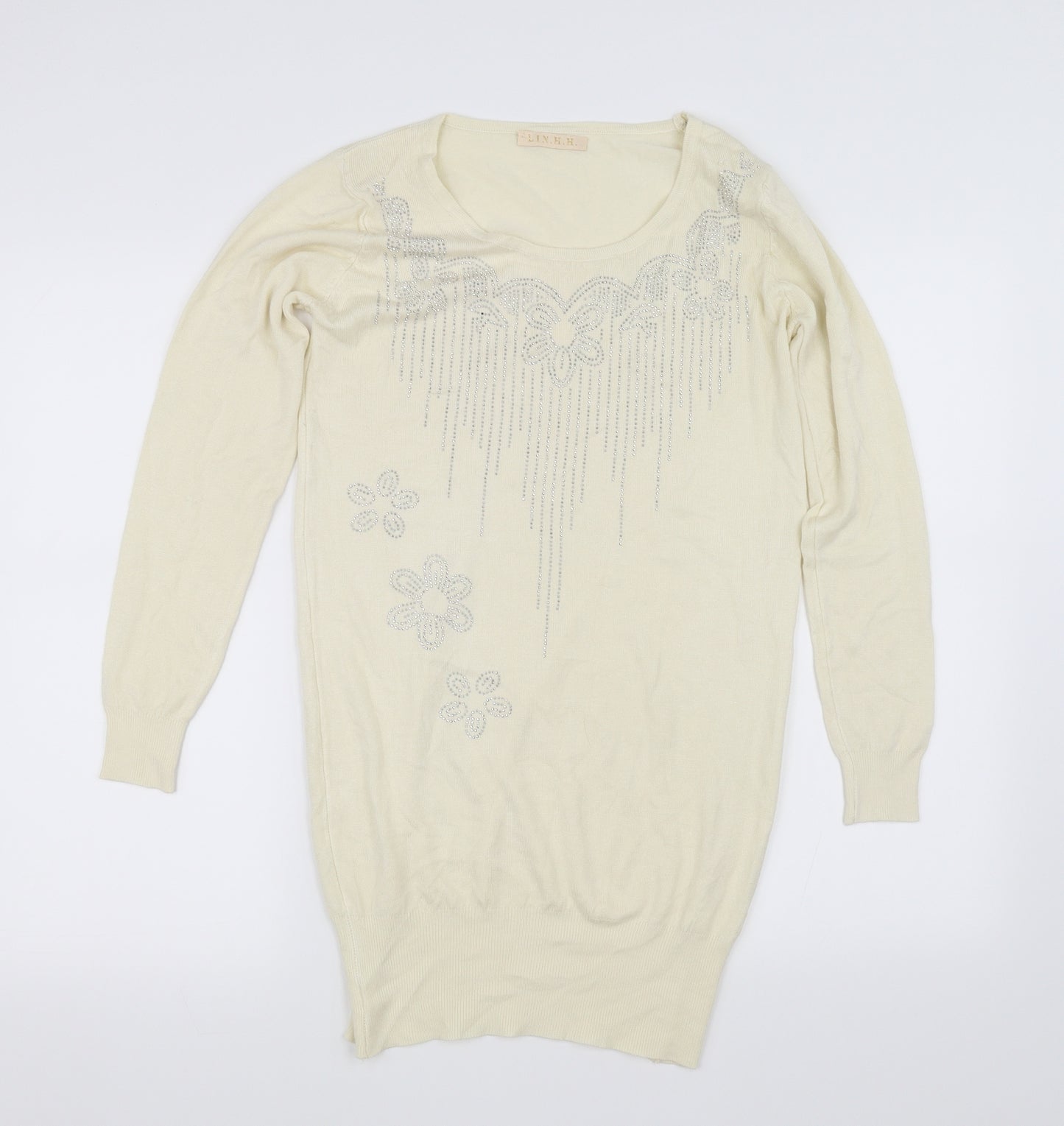 LIN.H.H Womens Yellow   Pullover Jumper Size 14