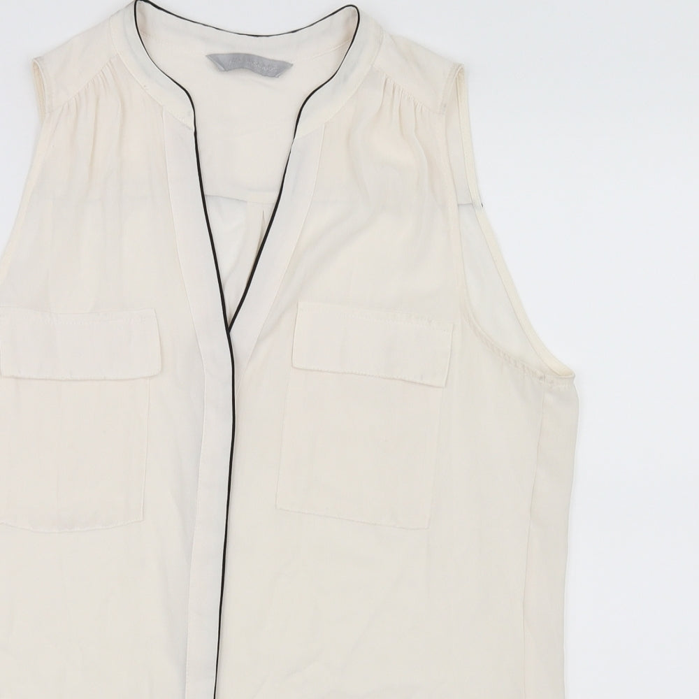 H&M Womens White   Basic Blouse Size 10
