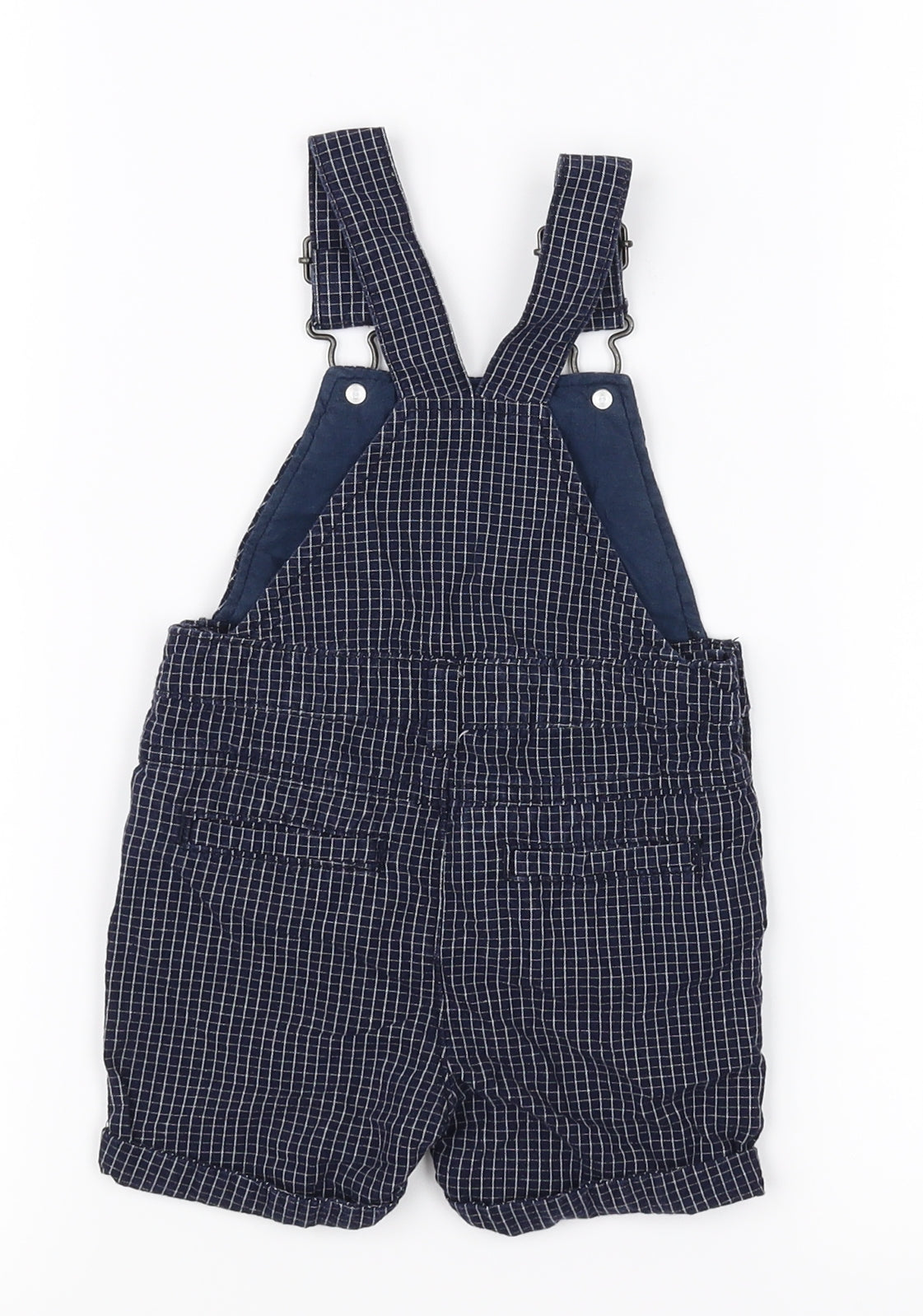 NEXT  Blue Check  Dungaree One-Piece Size 9-12 Months