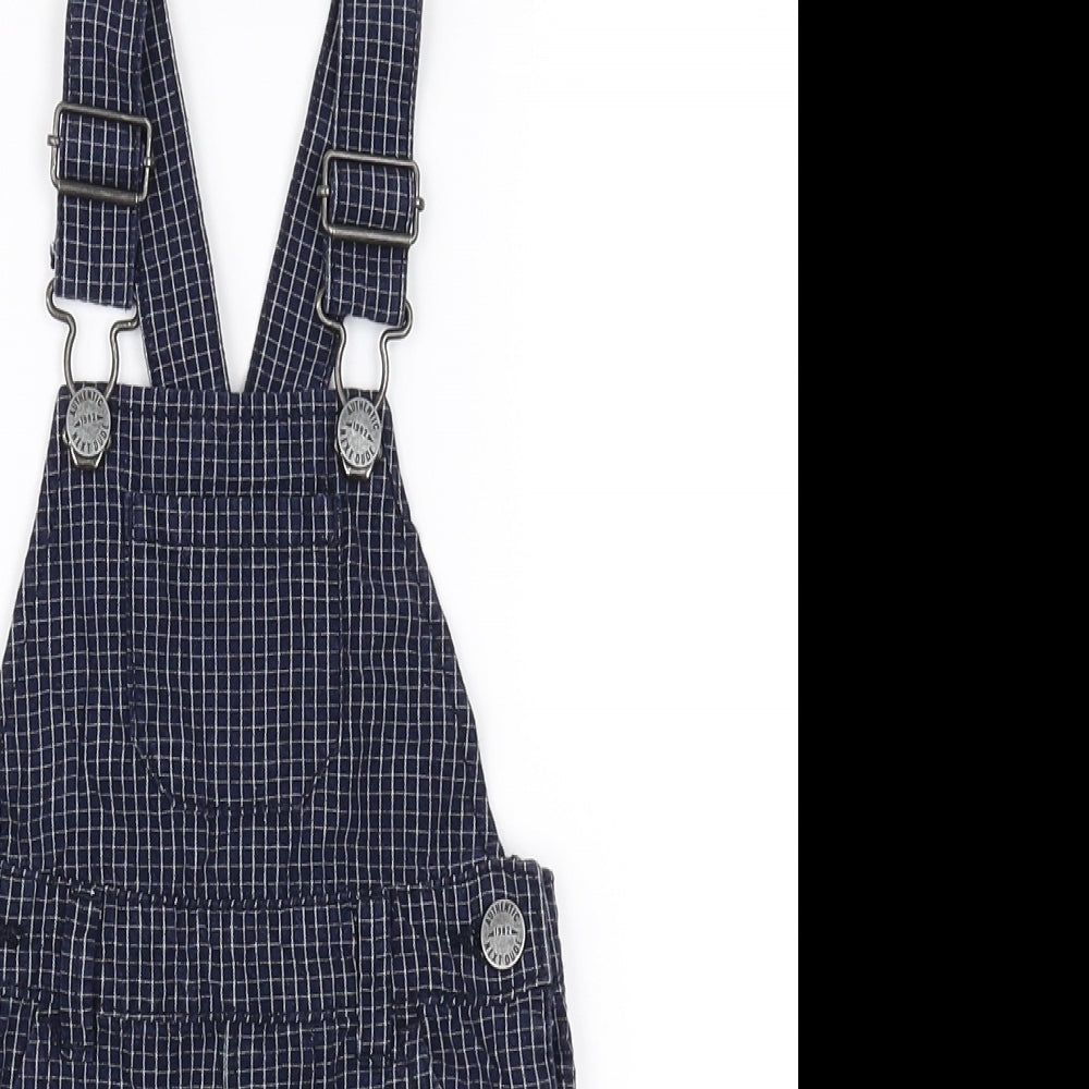 NEXT  Blue Check  Dungaree One-Piece Size 9-12 Months