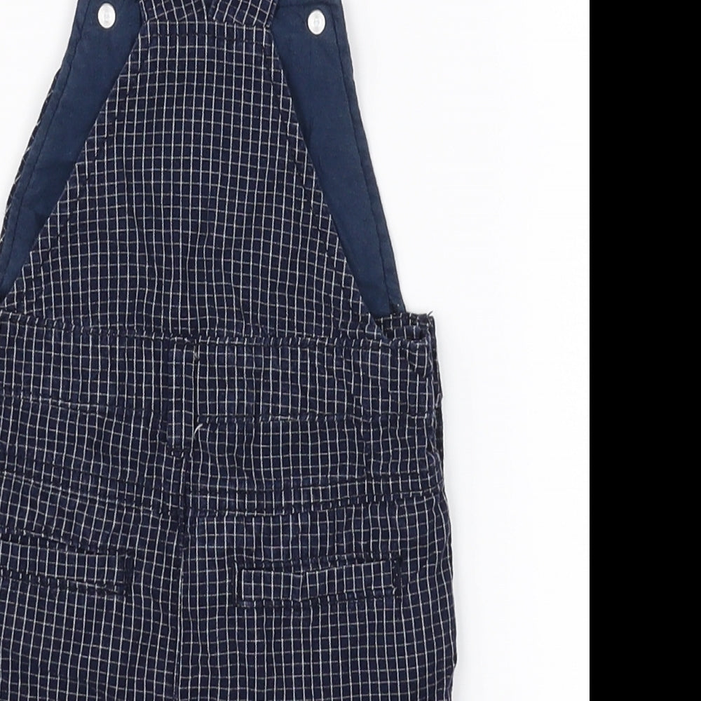 NEXT  Blue Check  Dungaree One-Piece Size 9-12 Months