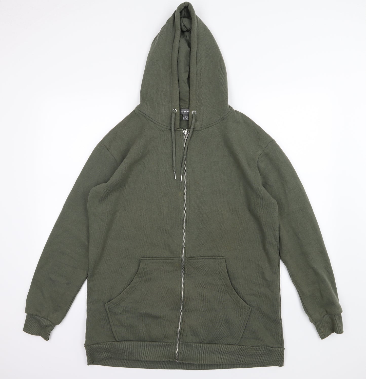 Primark Womens Green  Jersey Full Zip Hoodie Size L