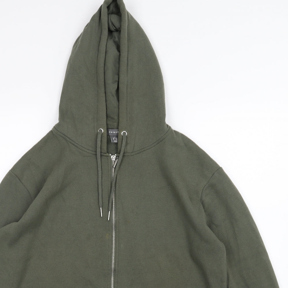 Primark Womens Green  Jersey Full Zip Hoodie Size L