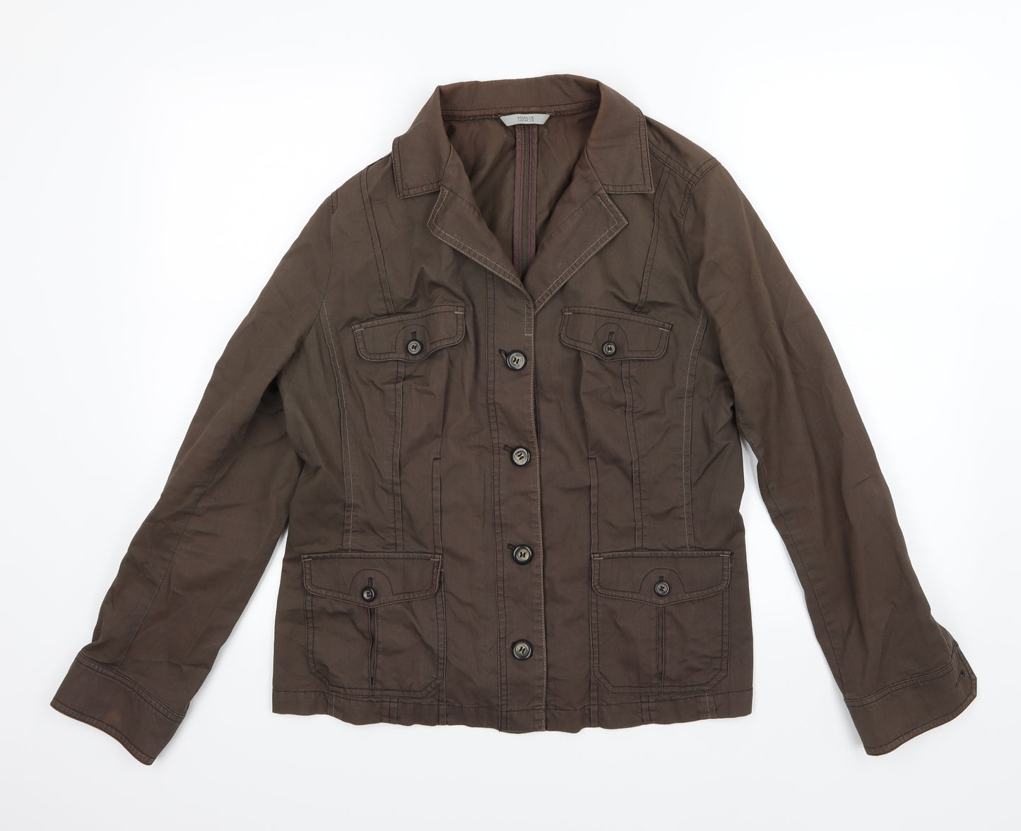 Marks and Spencer Womens Brown  Denim Jacket  Size 16