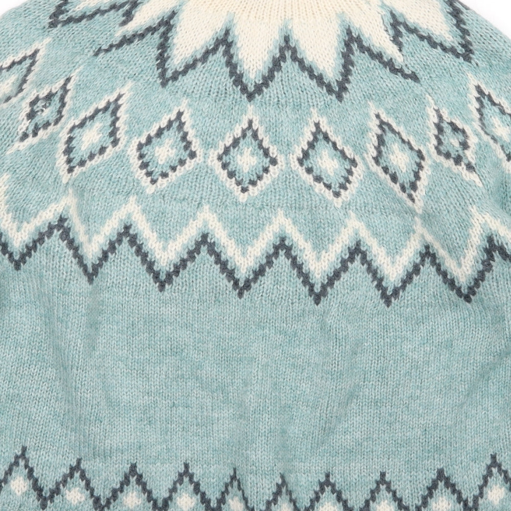 NEXT Womens Green Geometric Knit Pullover Jumper Size L