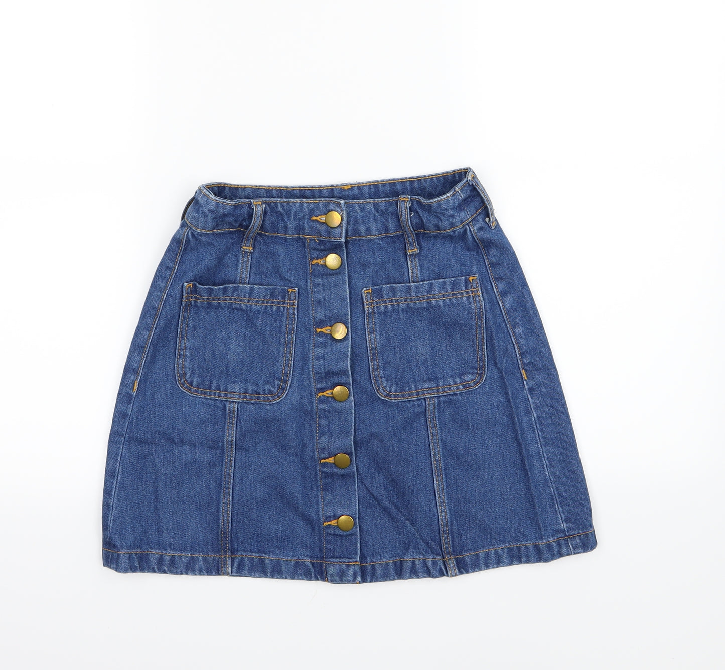 Divided by H&M Womens Blue  Denim A-Line Skirt Size 8