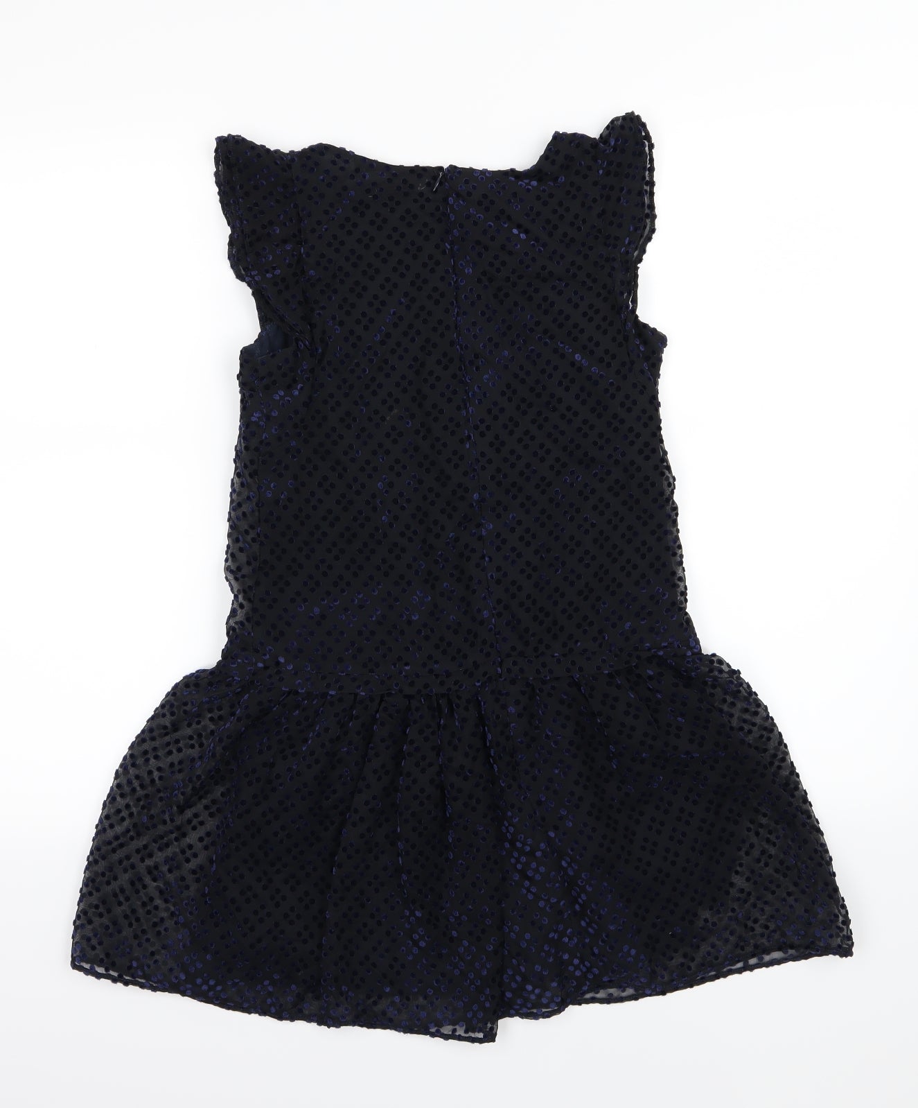 Jigsaw Girls Blue Polka Dot  Skater Dress  Size 10-11 Years