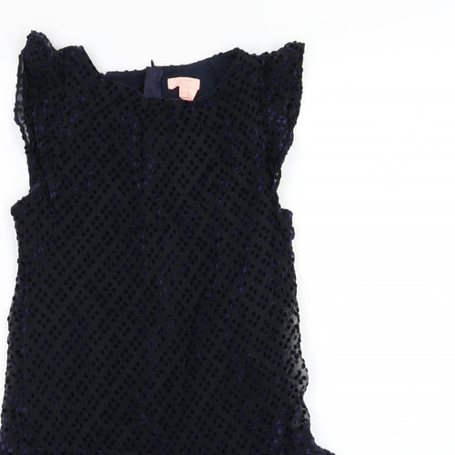 Jigsaw Girls Blue Polka Dot  Skater Dress  Size 10-11 Years
