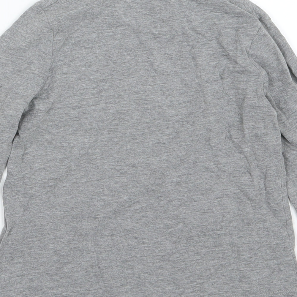 Marks and Spencer Girls Grey Animal Print Jersey Basic T-Shirt Size 6-7 Years  - Wild