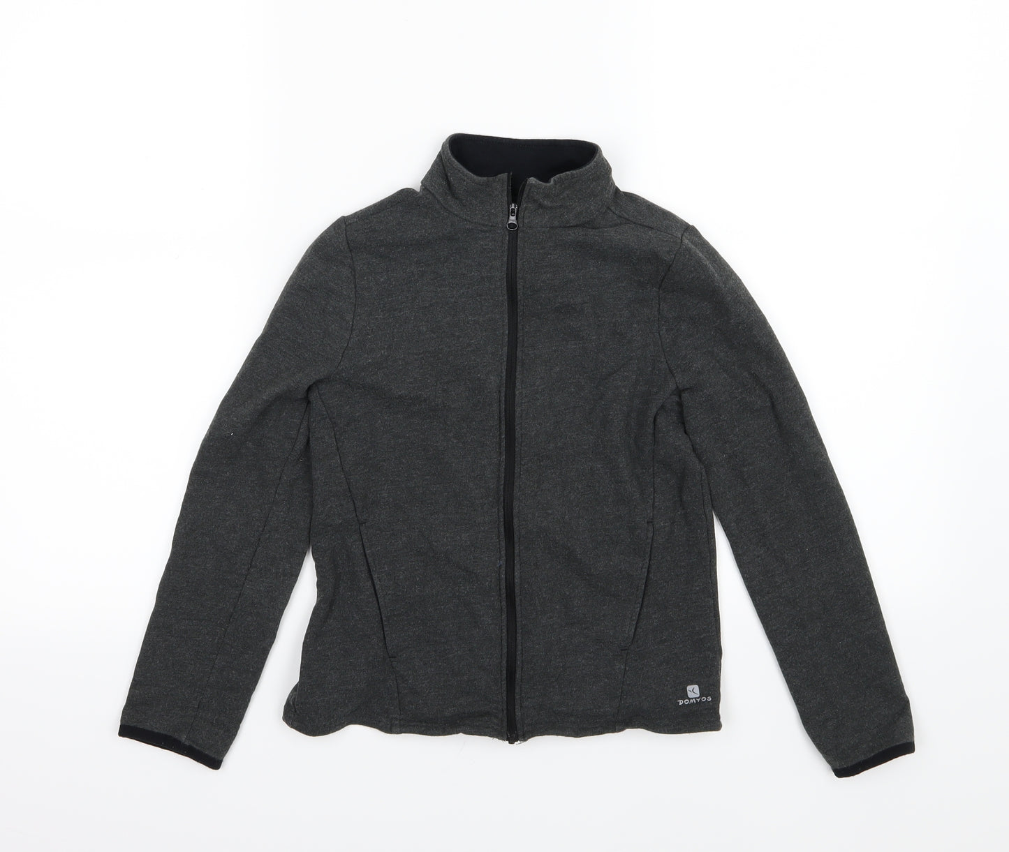 DOMYOS Girls Grey  Jersey Full Zip Sweatshirt Size 10 Years