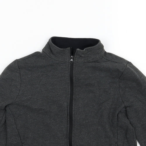 DOMYOS Girls Grey  Jersey Full Zip Sweatshirt Size 10 Years