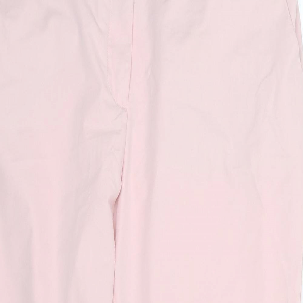 Marks and Spencer Womens Pink   Chino Trousers Size 18 L27 in