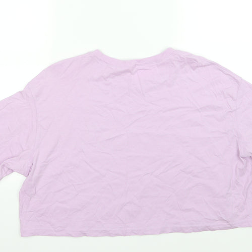 Divided by H&M Womens Purple  Jersey Basic T-Shirt Size L
