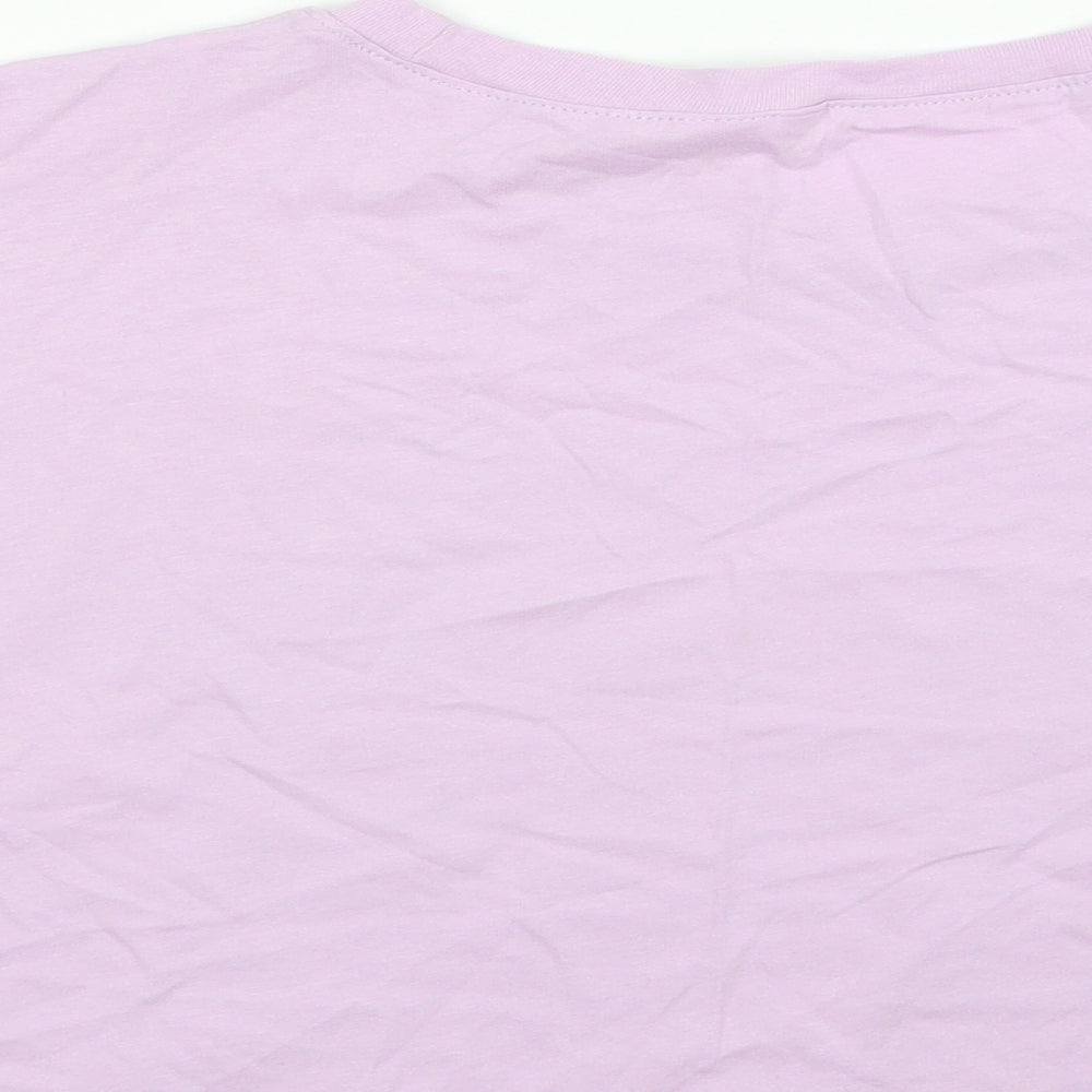 Divided by H&M Womens Purple  Jersey Basic T-Shirt Size L