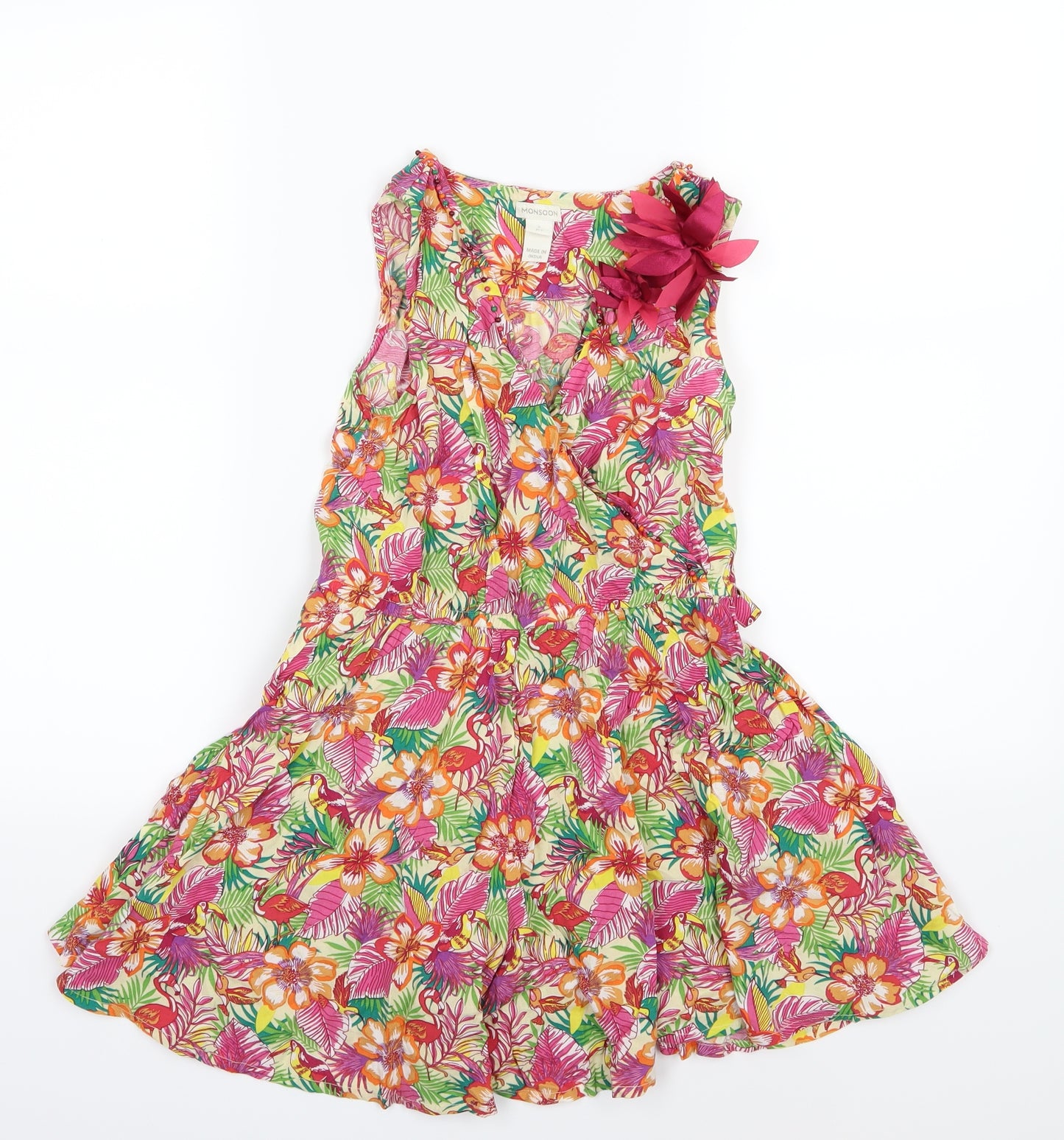 Monsoon Girls Multicoloured Floral  Playsuit One-Piece Size 9 Years
