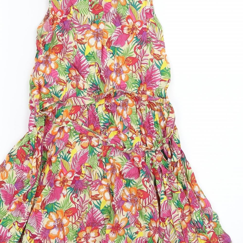 Monsoon Girls Multicoloured Floral  Playsuit One-Piece Size 9 Years