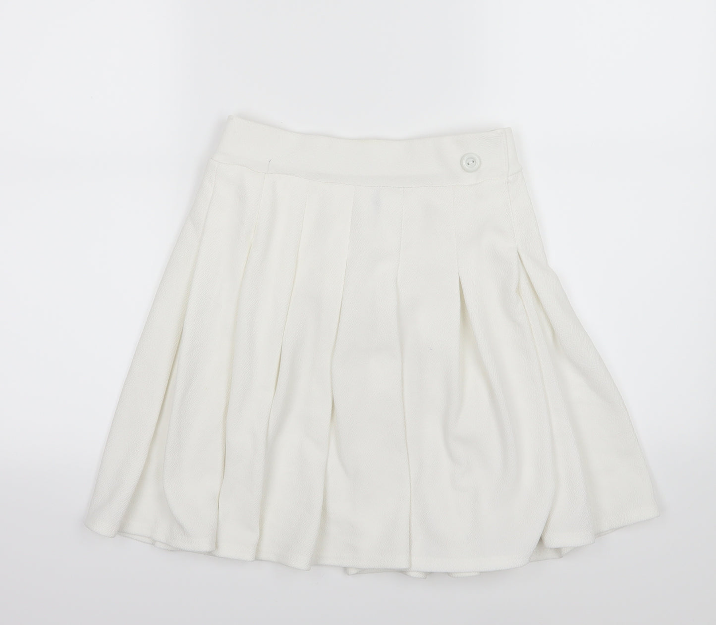 PRETTYLITTLETHING Womens White   A-Line Skirt Size 10