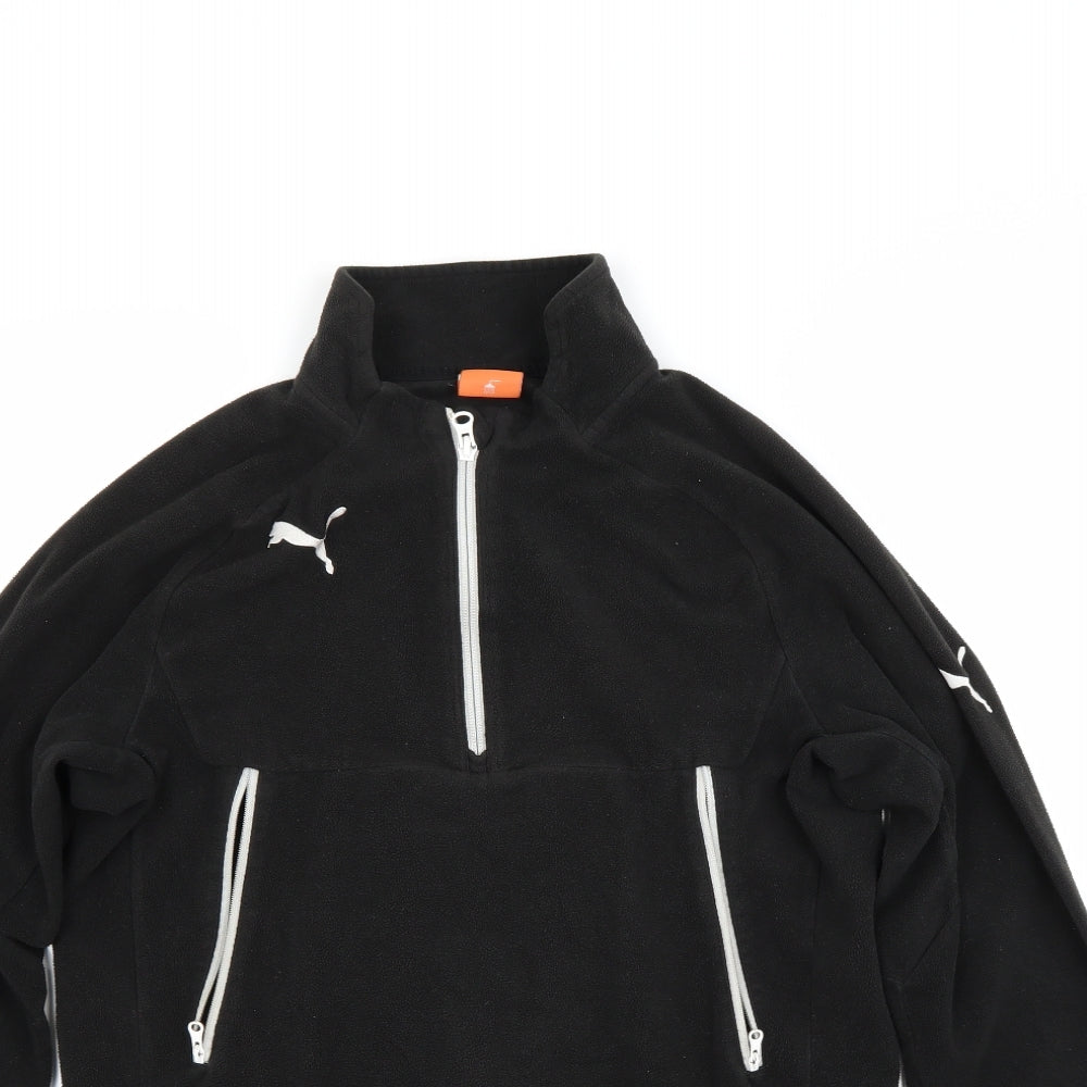 PUMA Mens Black  Fleece Jacket Coat Size S