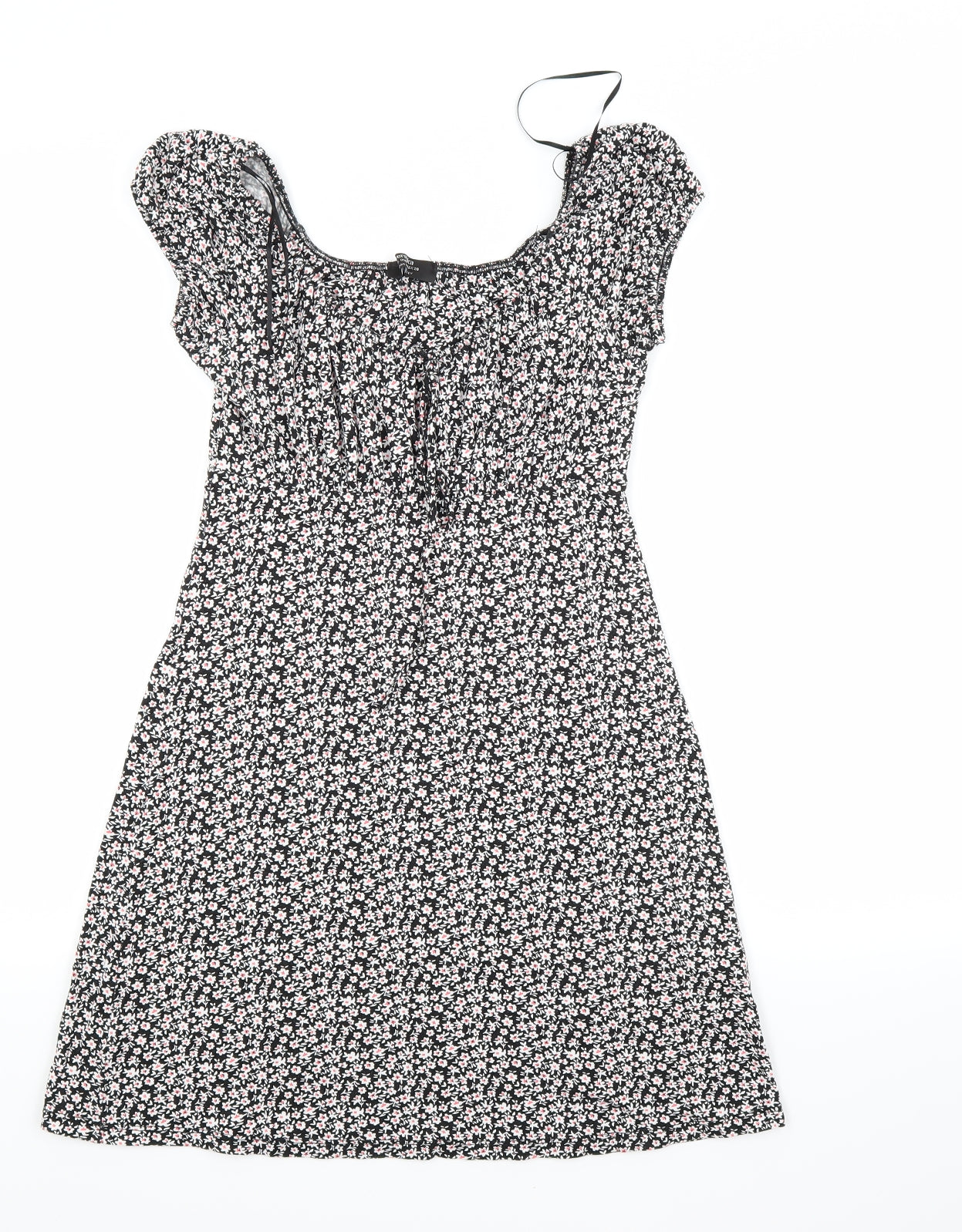 Bershka Womens Multicoloured Floral  Basic T-Shirt Size S