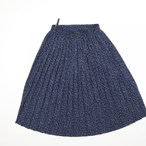 Debenhams Womens Blue Floral  Flare Skirt Size 12