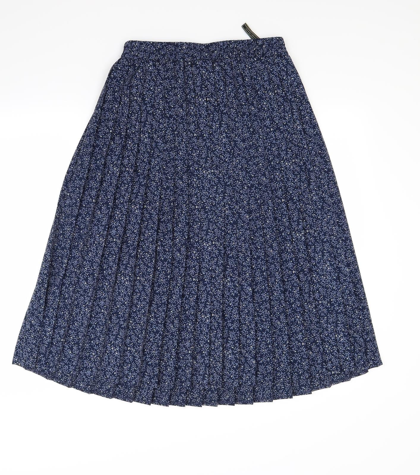 Debenhams Womens Blue Floral  Flare Skirt Size 12