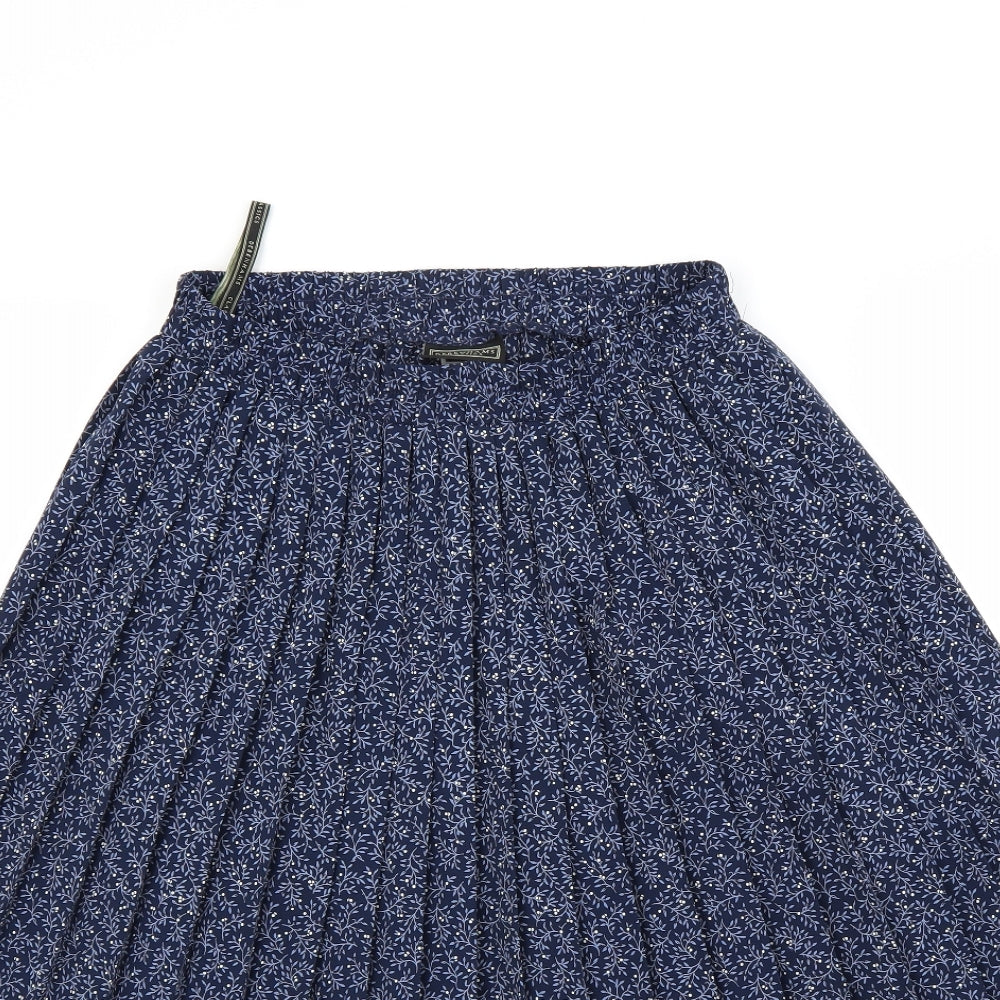 Debenhams Womens Blue Floral  Flare Skirt Size 12