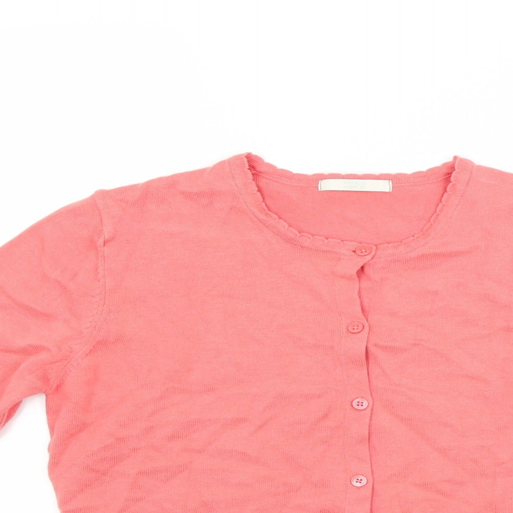 Marks and Spencer Womens Red   Cardigan Jumper Size 10