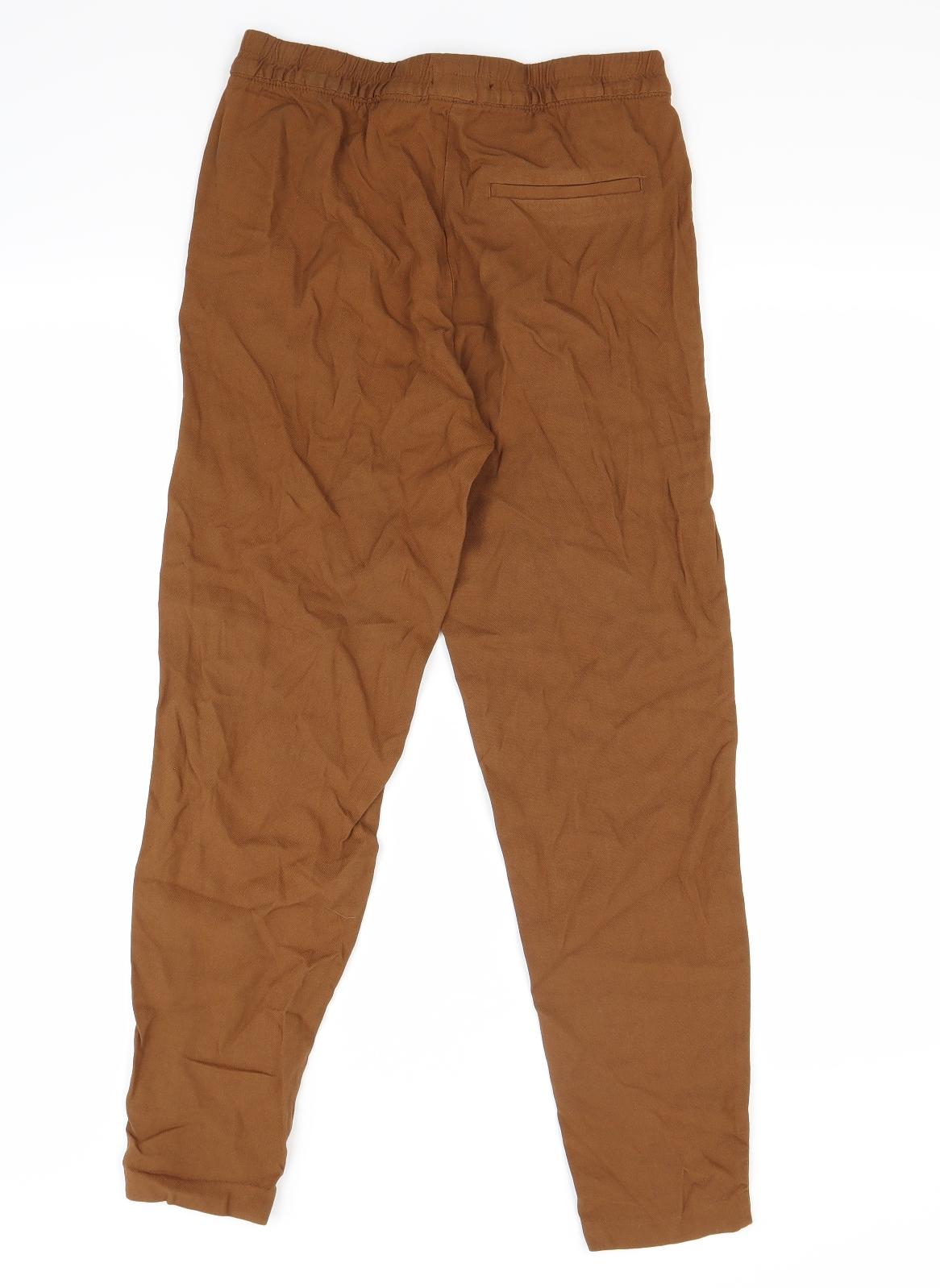 H&M Womens Brown   Trousers  Size XS L25 in
