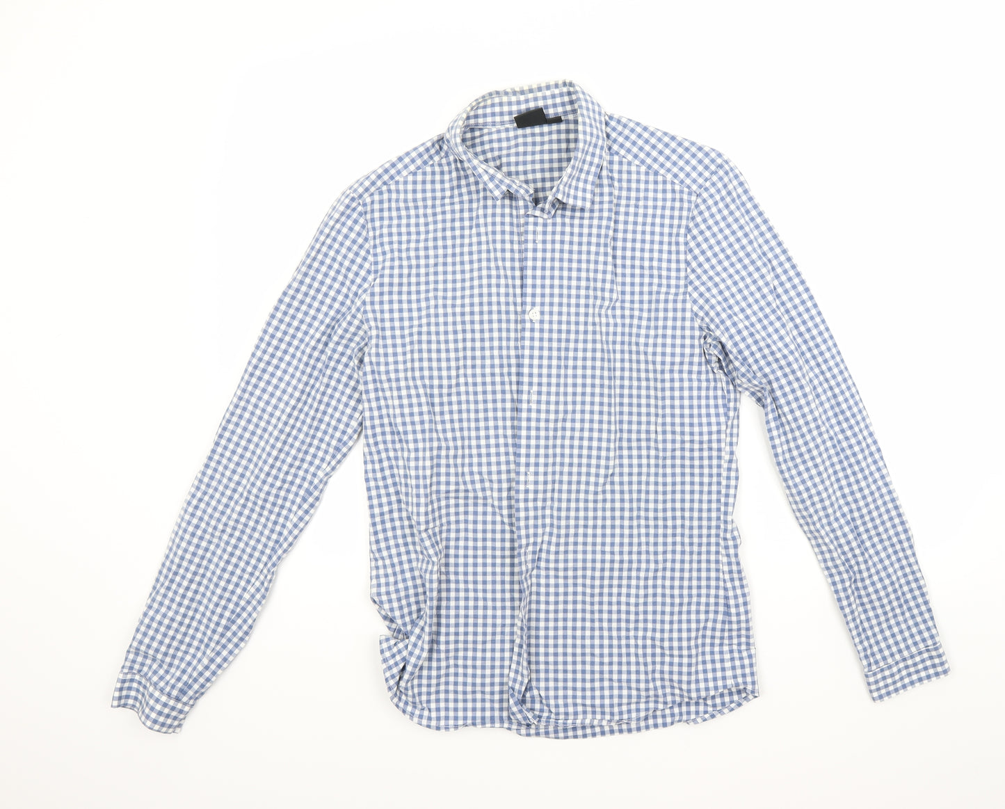 ASOS Mens Blue Check   Button-Up Size M