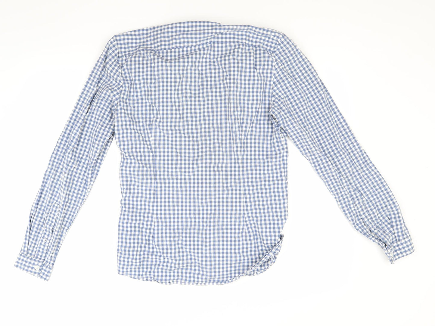 ASOS Mens Blue Check   Button-Up Size M