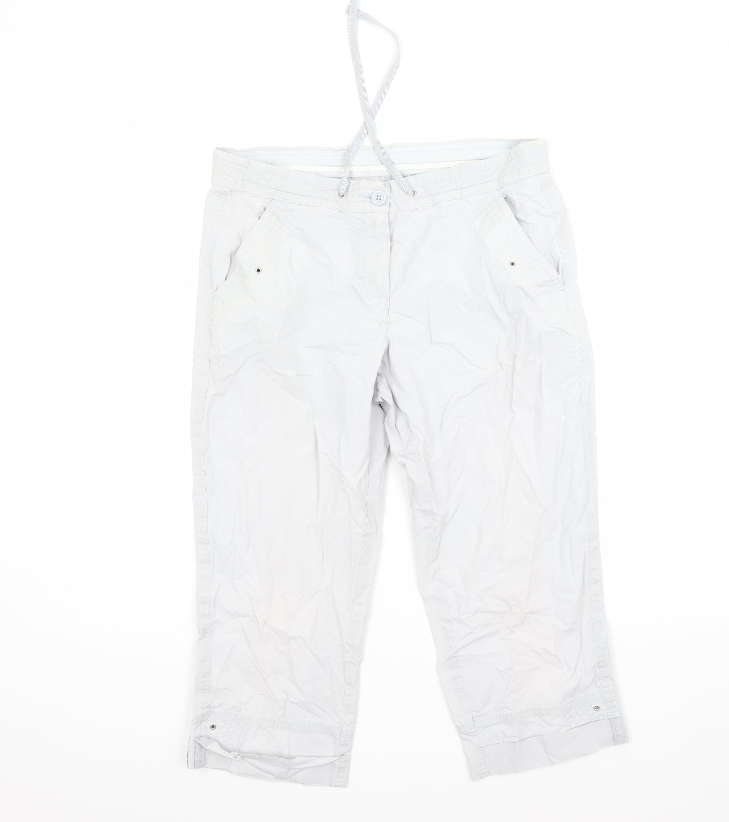 Marks and Spencer Womens Grey   Chino Shorts Size 12