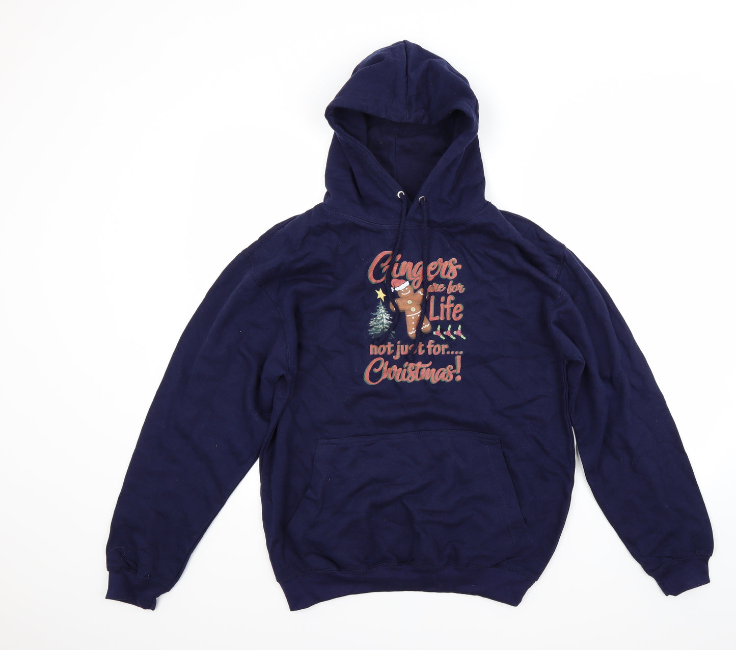 Just Hoods Mens Blue   Pullover Hoodie Size M