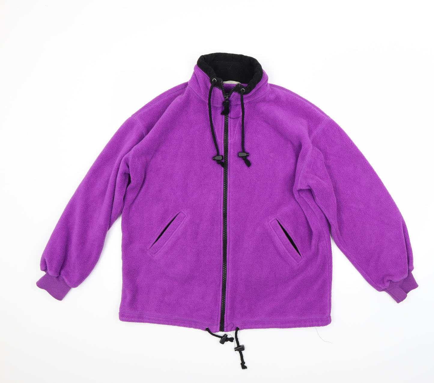 Marks and Spencer Womens Purple  Fleece Jacket Coat Size 10