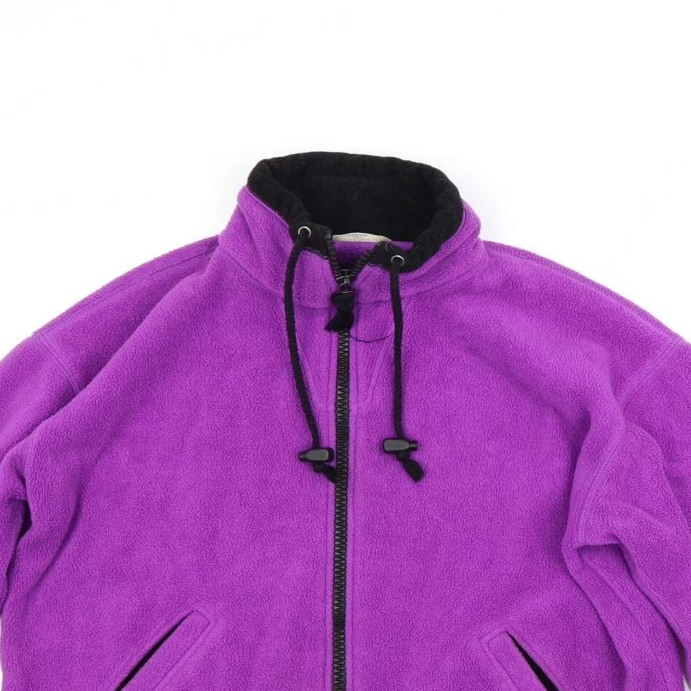 Marks and Spencer Womens Purple  Fleece Jacket Coat Size 10